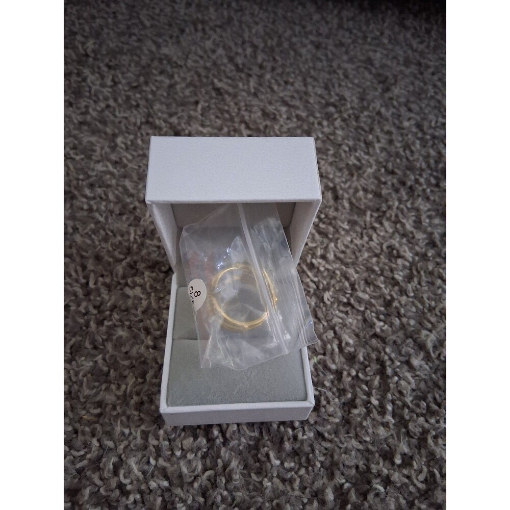NEW! Gold Plated 925 Sterling Silver Wedding/Engagement Ring Enhancer, Size 8 - Picture 6 of 10